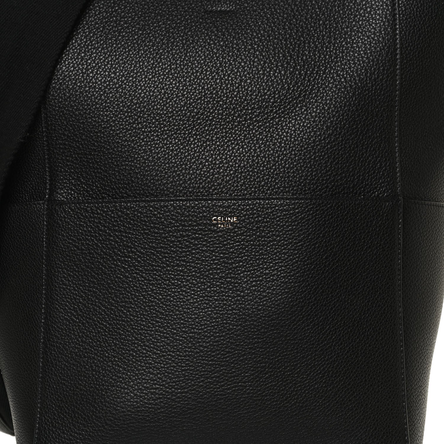 Celine Goatskin Sangle Bucket Bag Black 7 of 12
