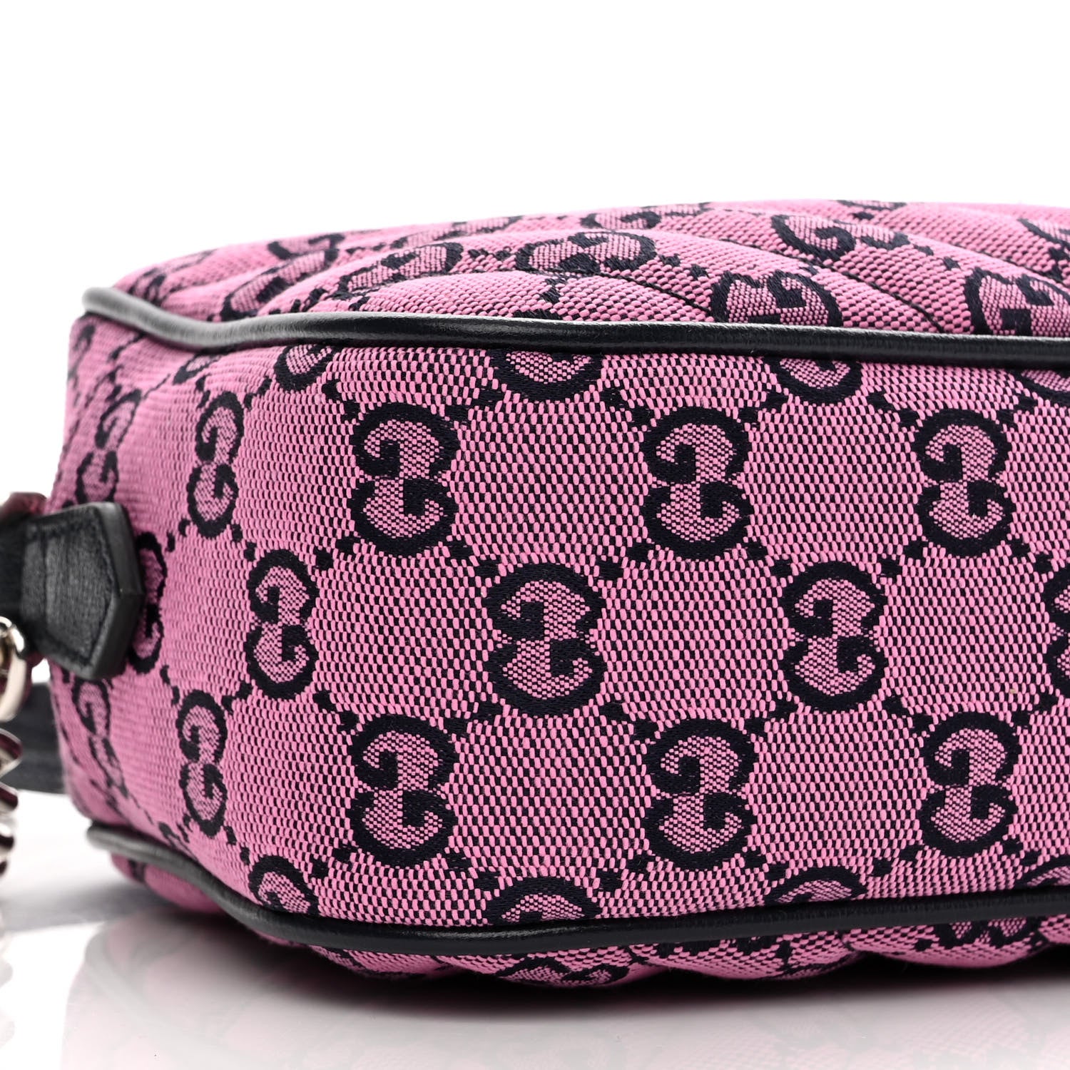 Gucci Monogram Multicolor Matelasse Diagonal Small GG Marmont Chain Shoulder Bag Pink Blue 9 of 10