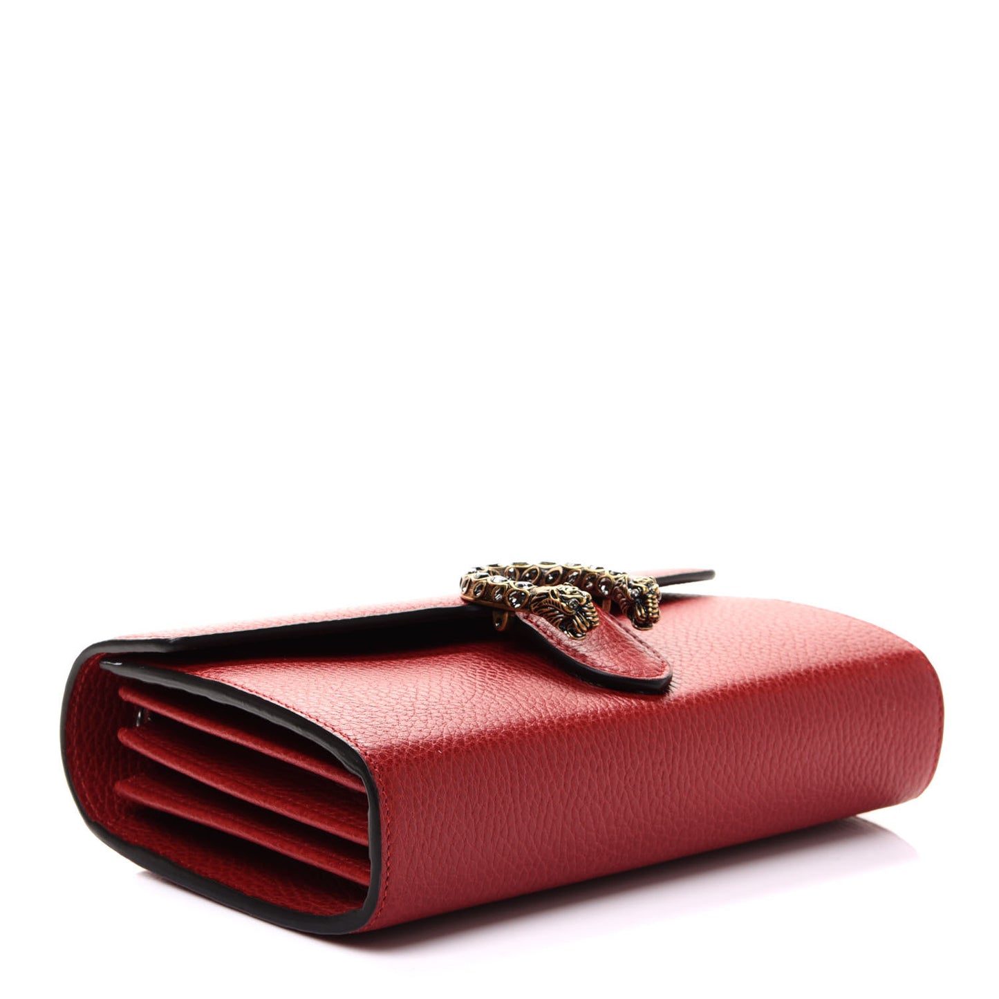 Calfskin Mini Dionysus Chain Wallet Hibiscus Red