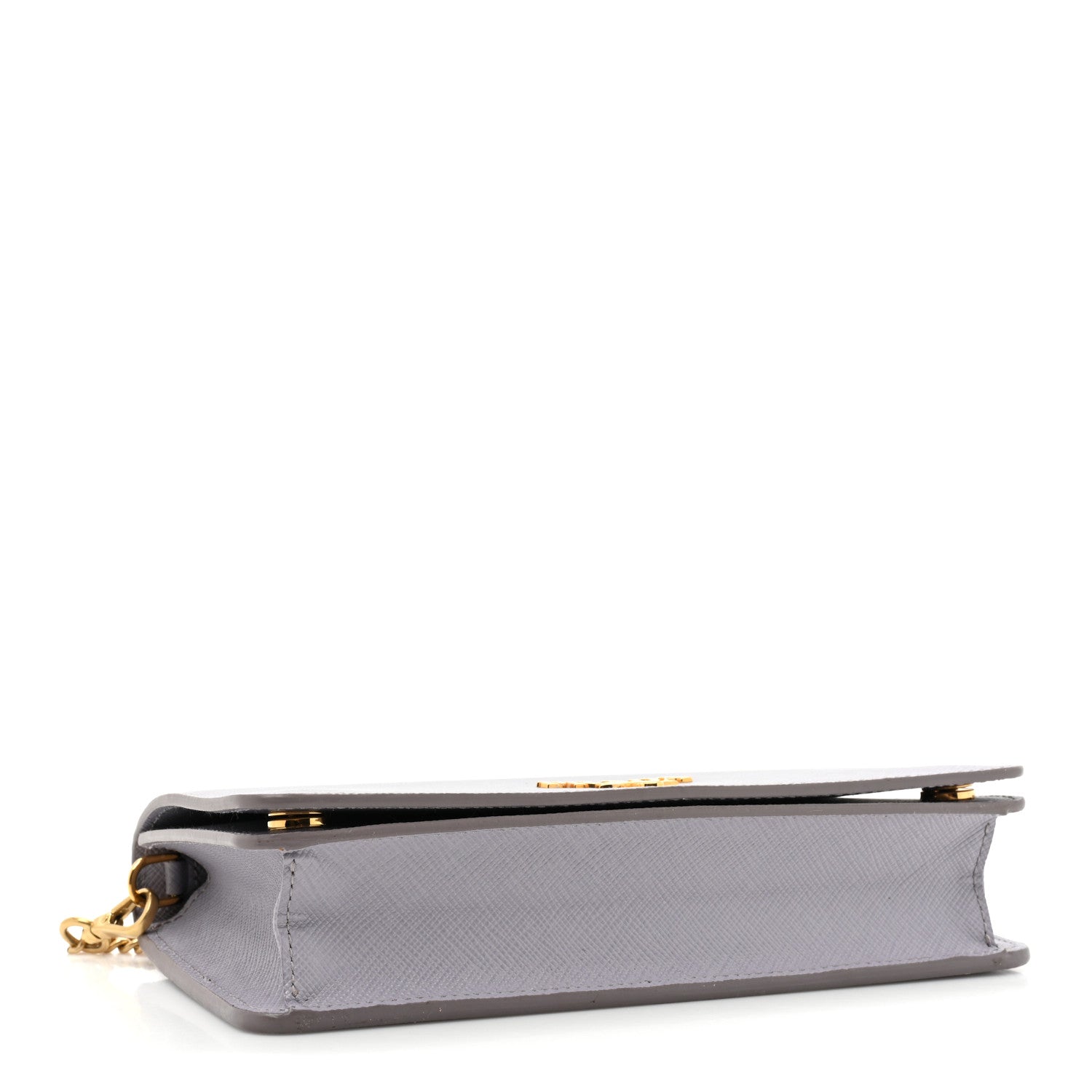 Prada Saffiano Metal Chain Wallet Glicine 4 of 11