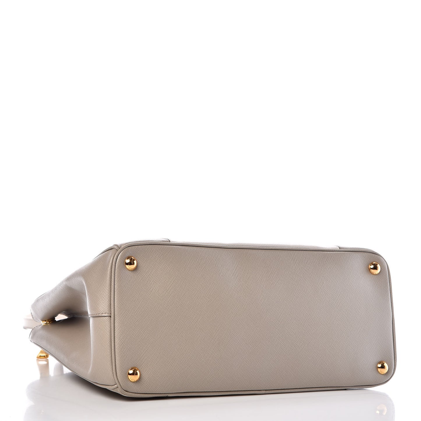Saffiano Lux Colorblock Medium Galleria Double Zip Tote Pomice Talco