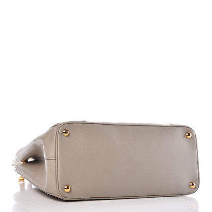 Prada Saffiano Lux Colorblock Medium Galleria Double Zip Tote Pomice Talco 4 of 12