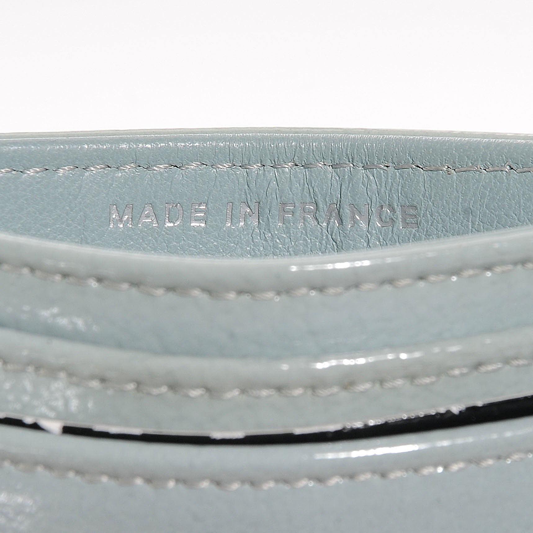 Chanel Patent Credit Card Holder Light Blue 7 of 8