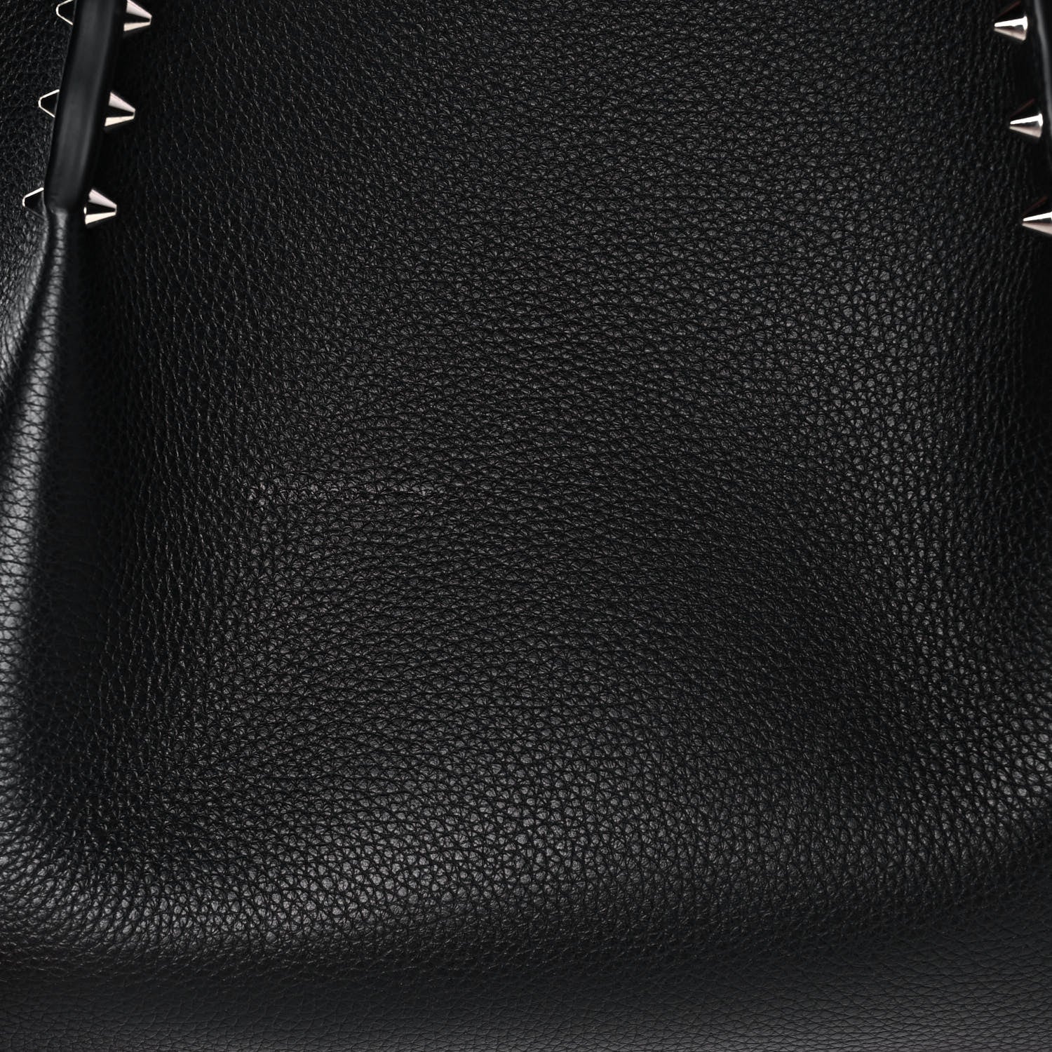 Christian Louboutin Calfskin Spiked Small Cabarock Shopper Tote Black 6 of 14