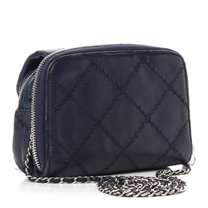 Chanel Lambskin Stitched New Mini Flap Navy 3 of 18