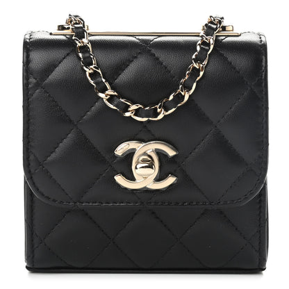 Chanel Lambskin Quilted Mini Trendy CC Chain Wallet Black 1 of 11