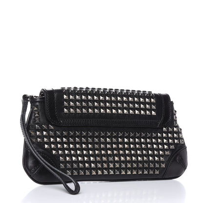 Burberry Prorsum Lambskin Studded Wristlet Clutch Black 3 of 12