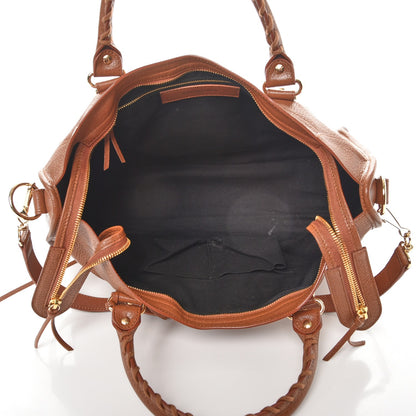 Balenciaga Chevre Gold Metallic Edge Hardware City Marron Terracotta 6 of 8