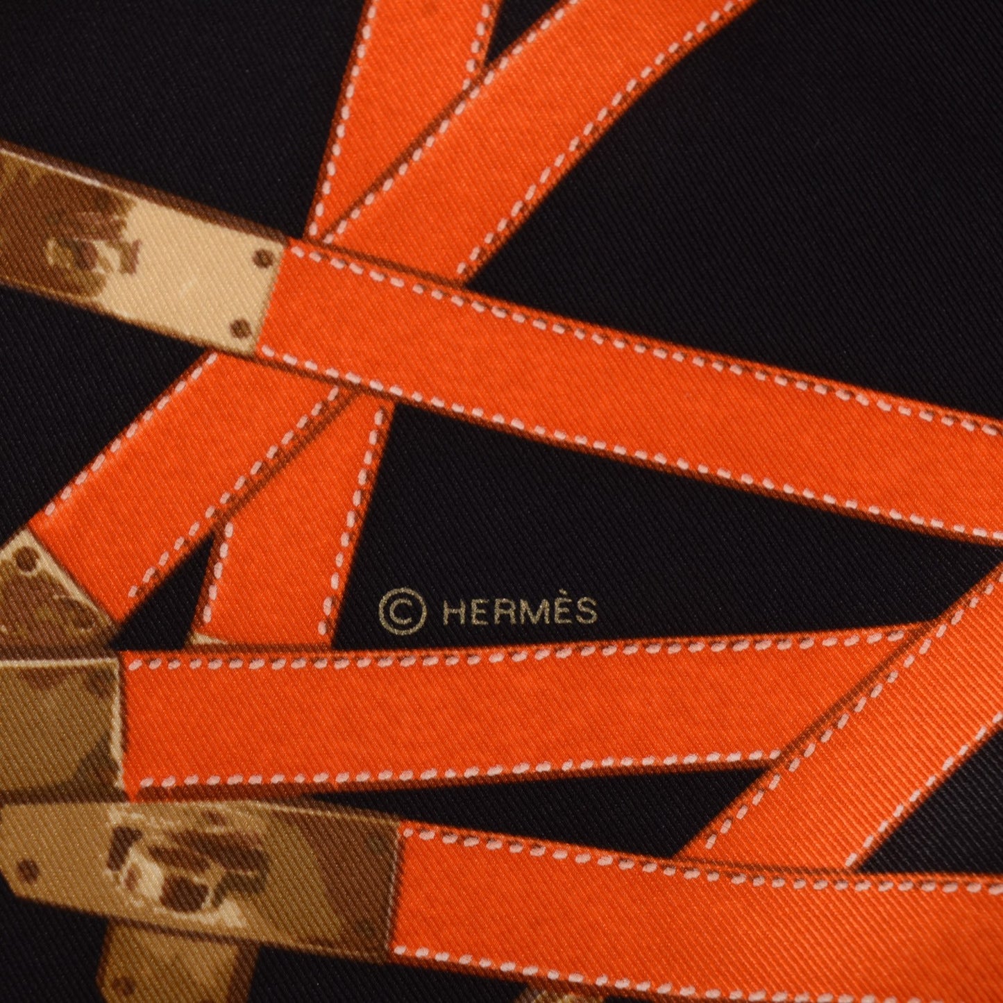 Silk Tres Kelly Scarf 70 Orange