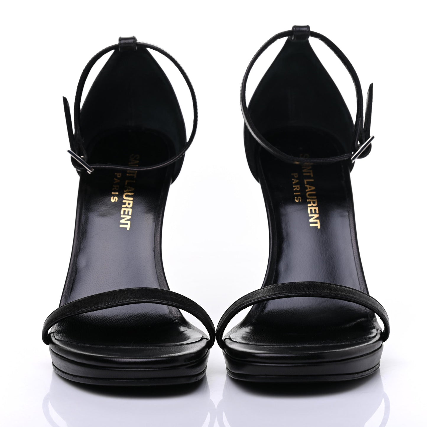 Calfskin Jane 105 Wedge Sandals 35 Black