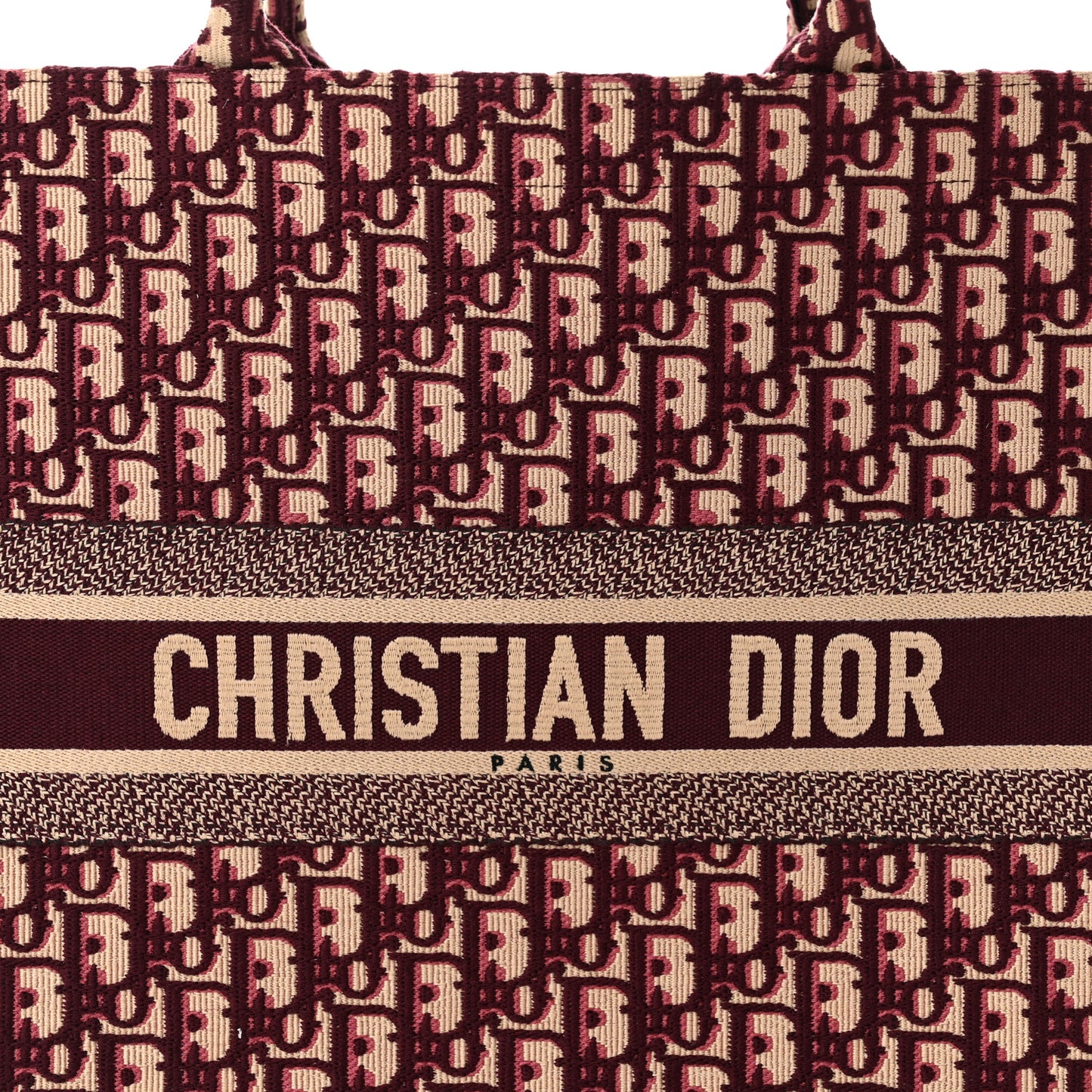 Oblique Large Book Tote Burgundy Multicolor