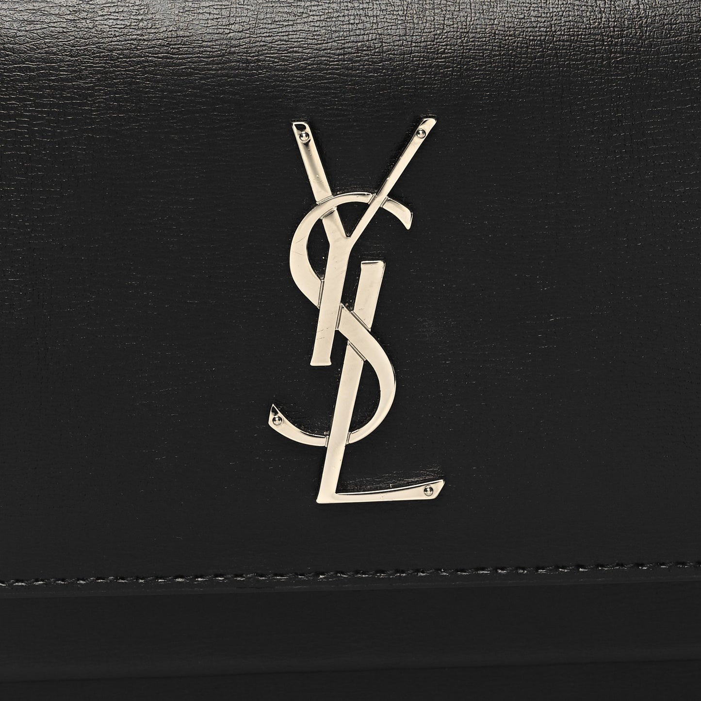 Calfskin Monogram Sunset Top Handle Chain Wallet Black