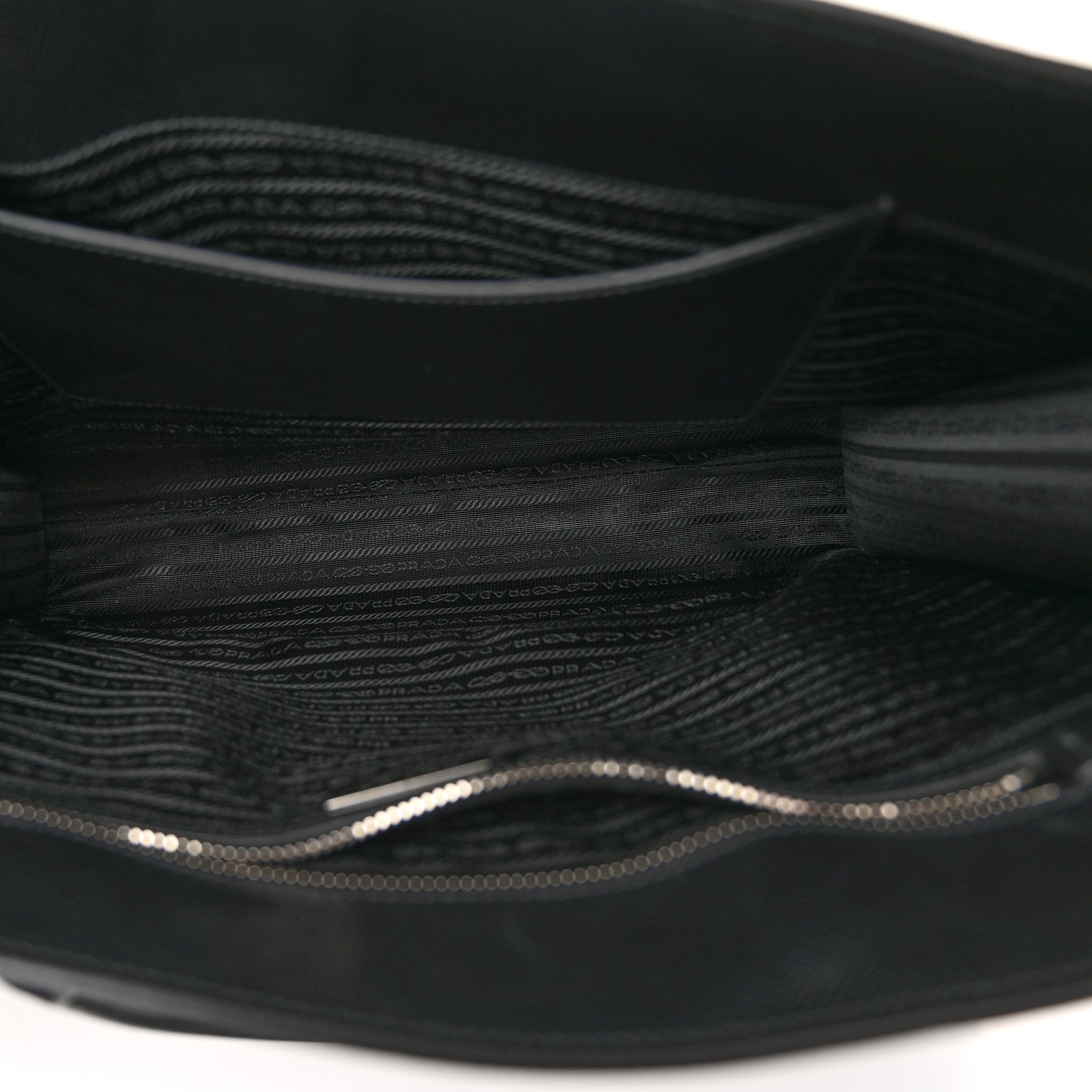Prada Saffiano Cuir Triangle Logo Embossed Vertical Tote Black 5 of 11