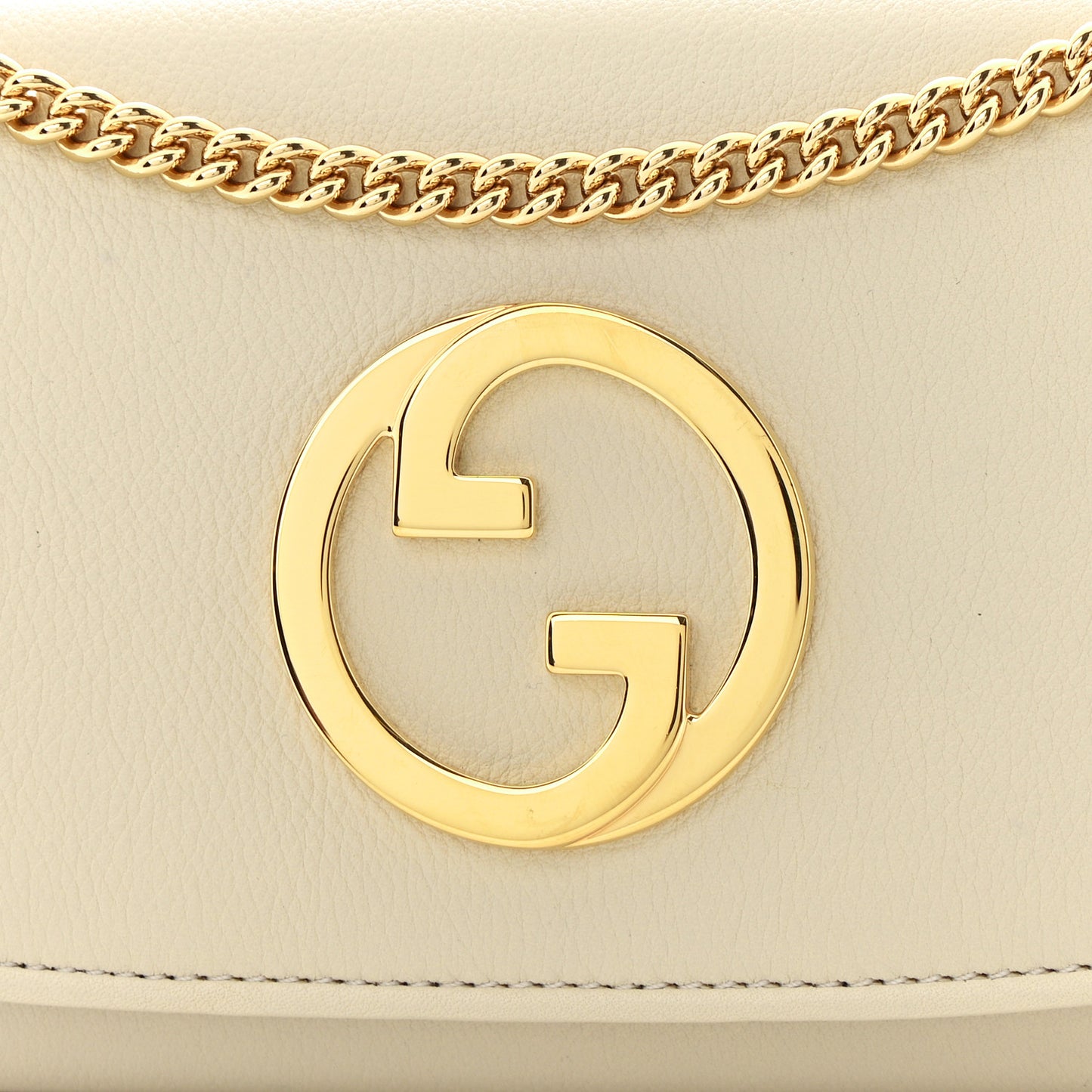 Roxy Calfskin Blondie Continental Chain Wallet Mystic White