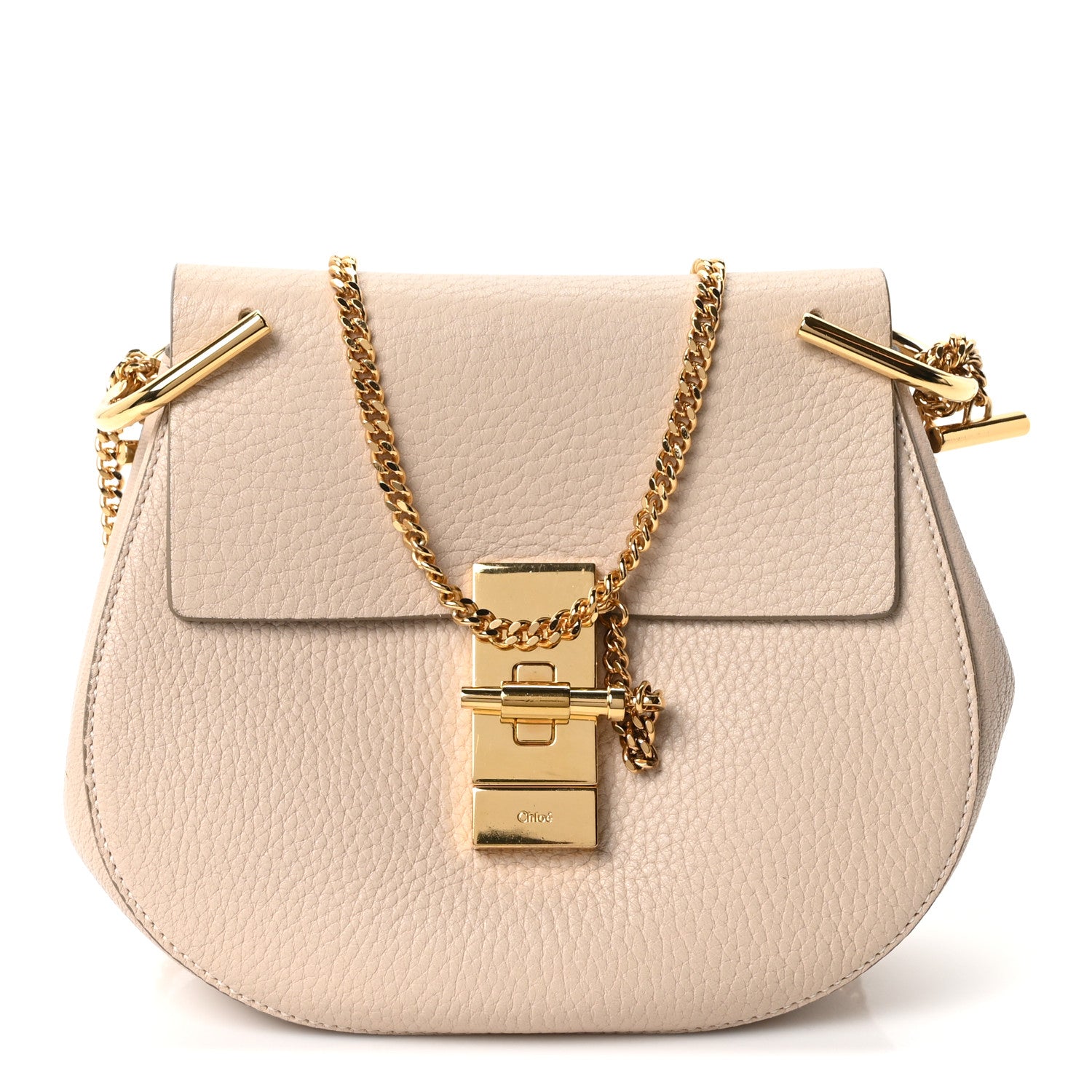 Chloe Grained Lambskin Drew Shoulder Bag Abstract White 1 of 10