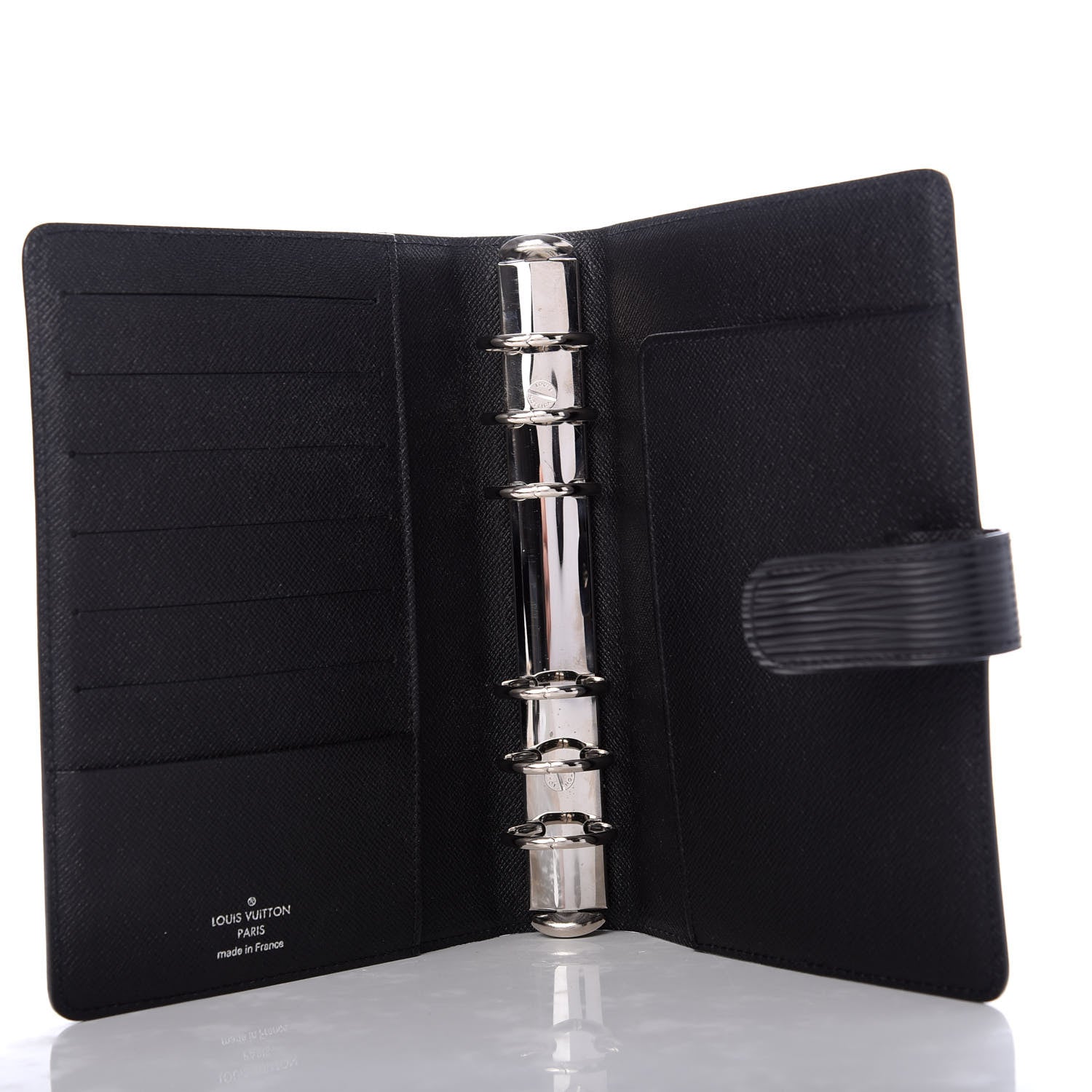Louis Vuitton Epi Medium Ring Agenda Cover Black 5 of 8
