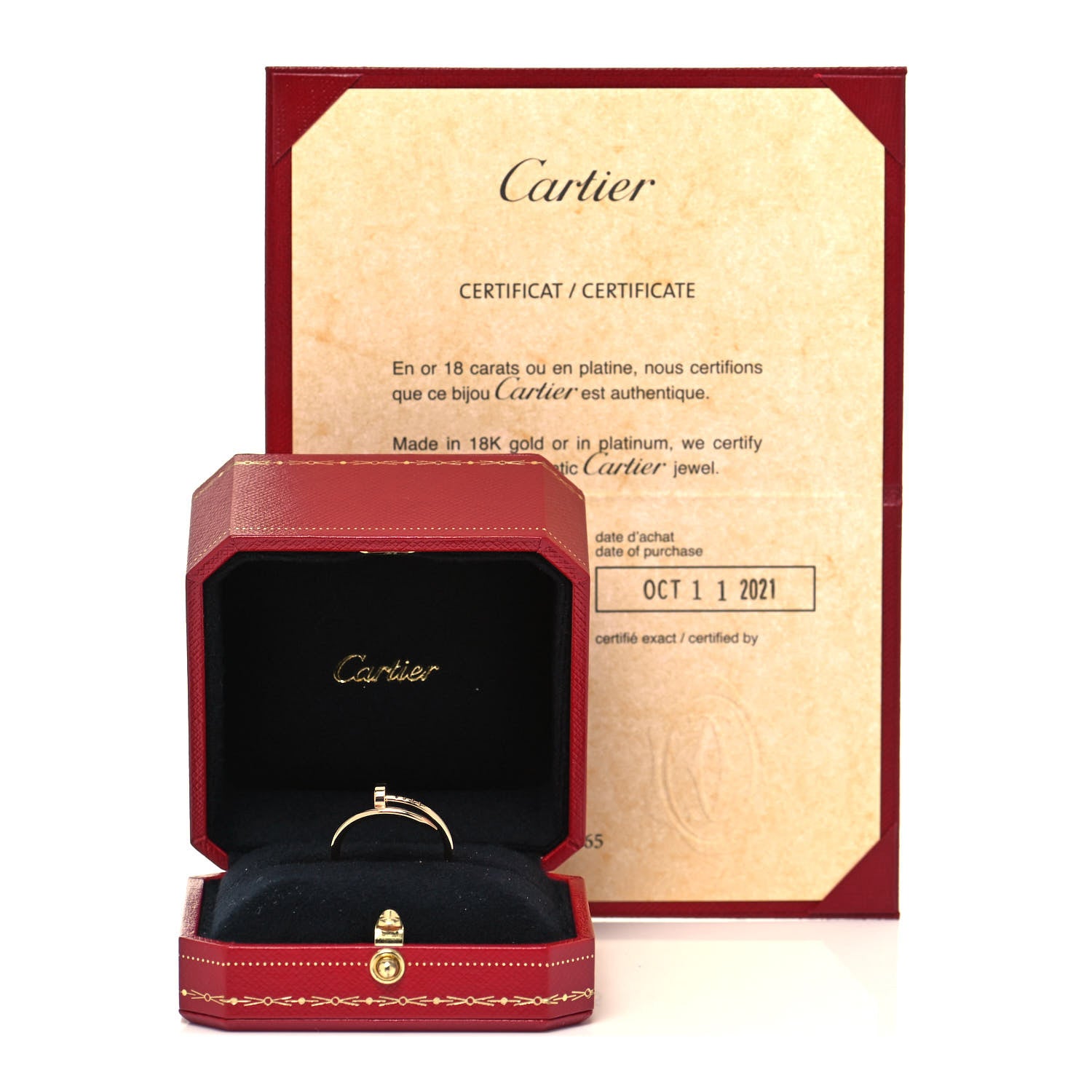 Cartier 18K Pink Gold Small Juste Un Clou Ring 57 8 5 of 5