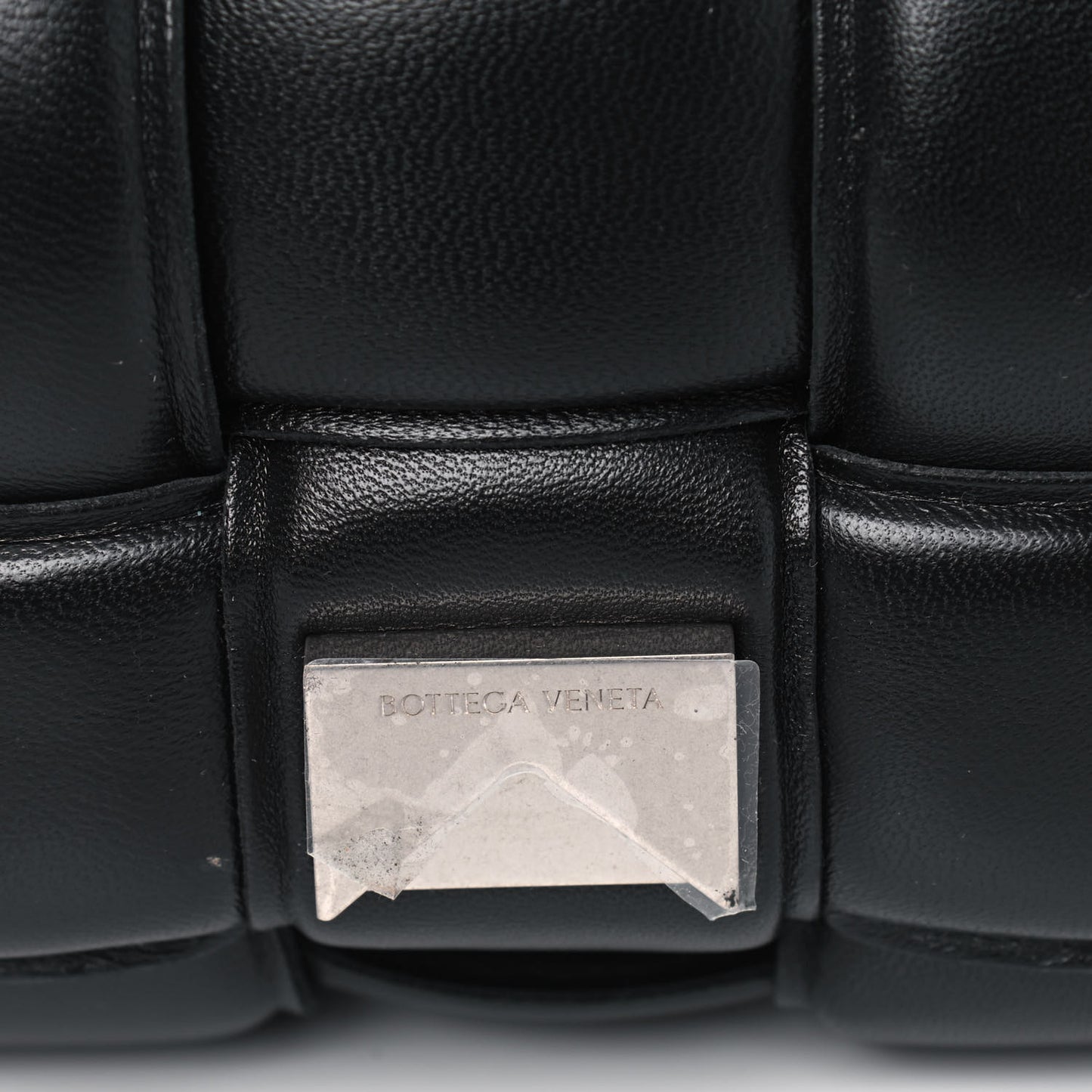 Lambskin Maxi Intreccio Padded Chain Cassette Crossbody Bag Black