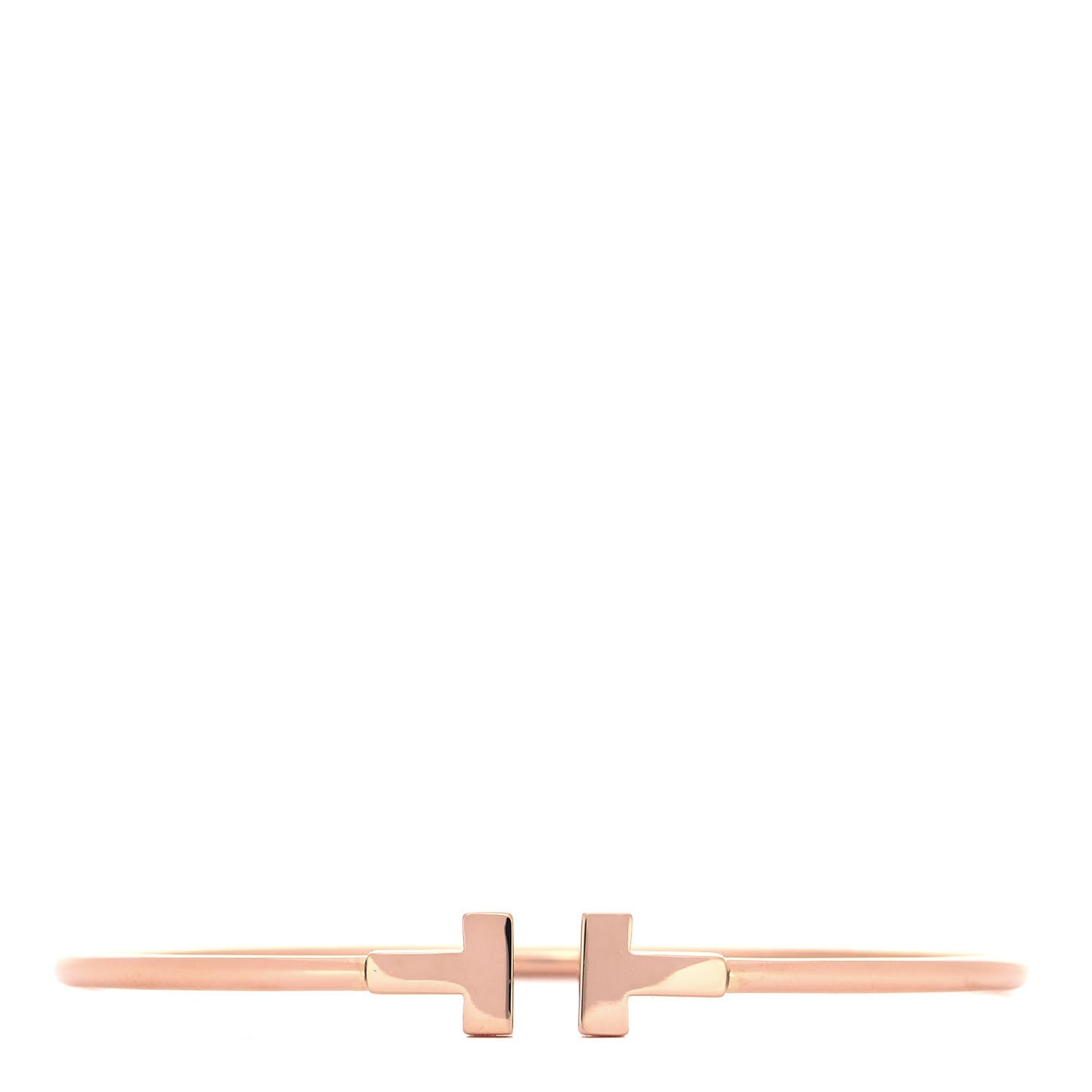 18K Rose Gold Narrow T Wire Bracelet