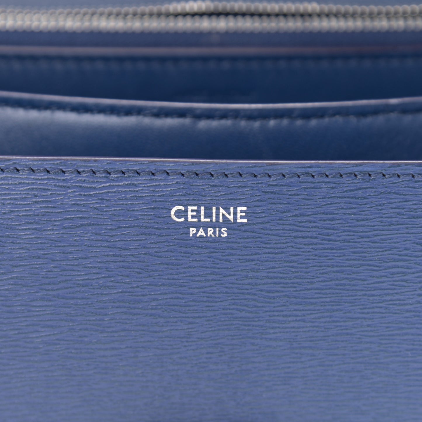 Liege Calfskin Medium Classic Box Flap Bag Blue