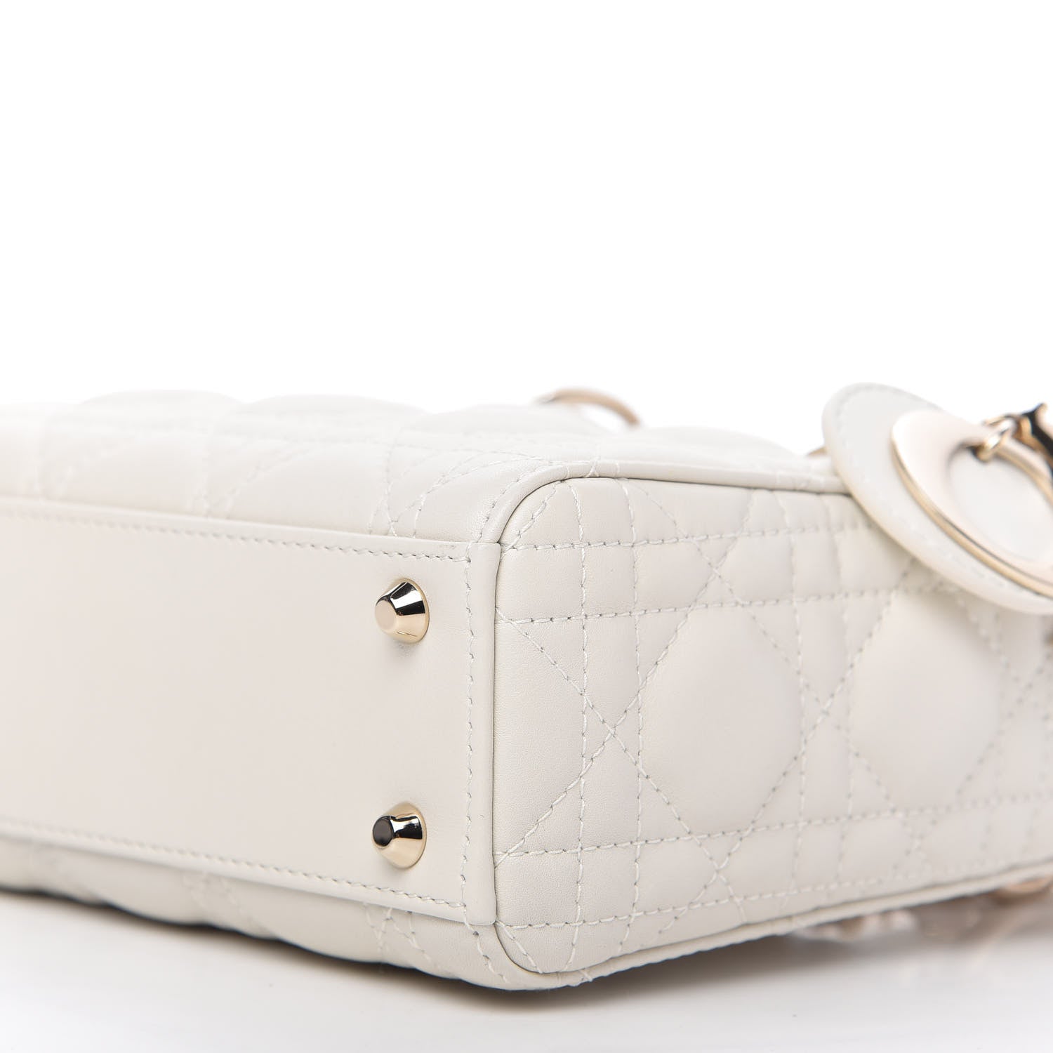 Christian Dior Lambskin Cannage Mini Lady Dior White 7 of 10