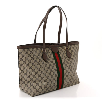 Gucci GG Supreme Monogram Medium Ophidia Shopping Tote Brown 3 of 10