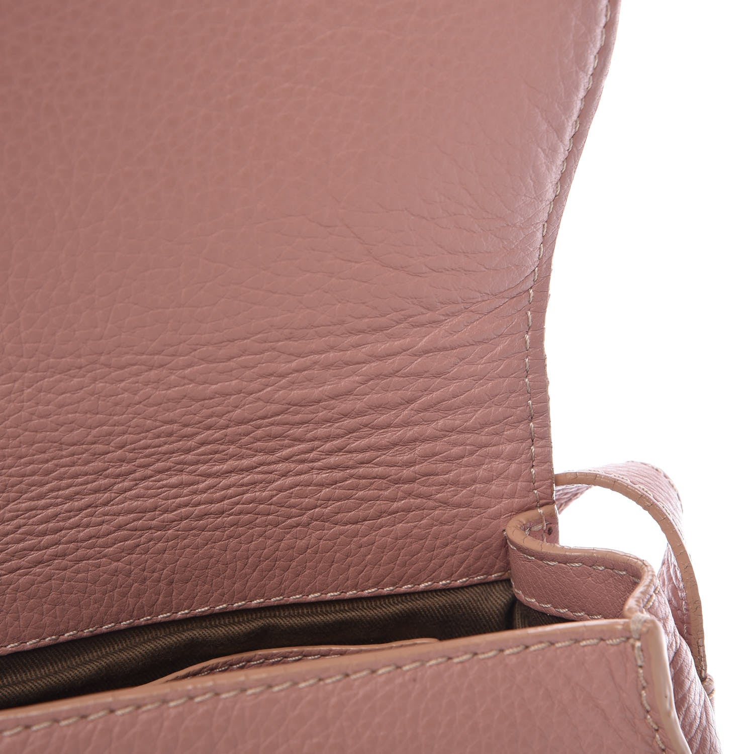 Chloe Grained Calfskin Small Marcie Saddle Bag Anemone Pink 11 of 11