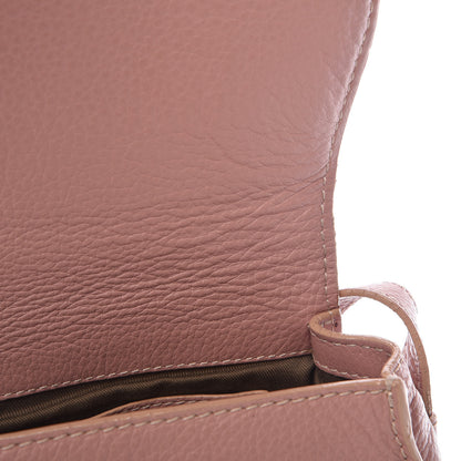 Chloe Grained Calfskin Small Marcie Saddle Bag Anemone Pink 11 of 11