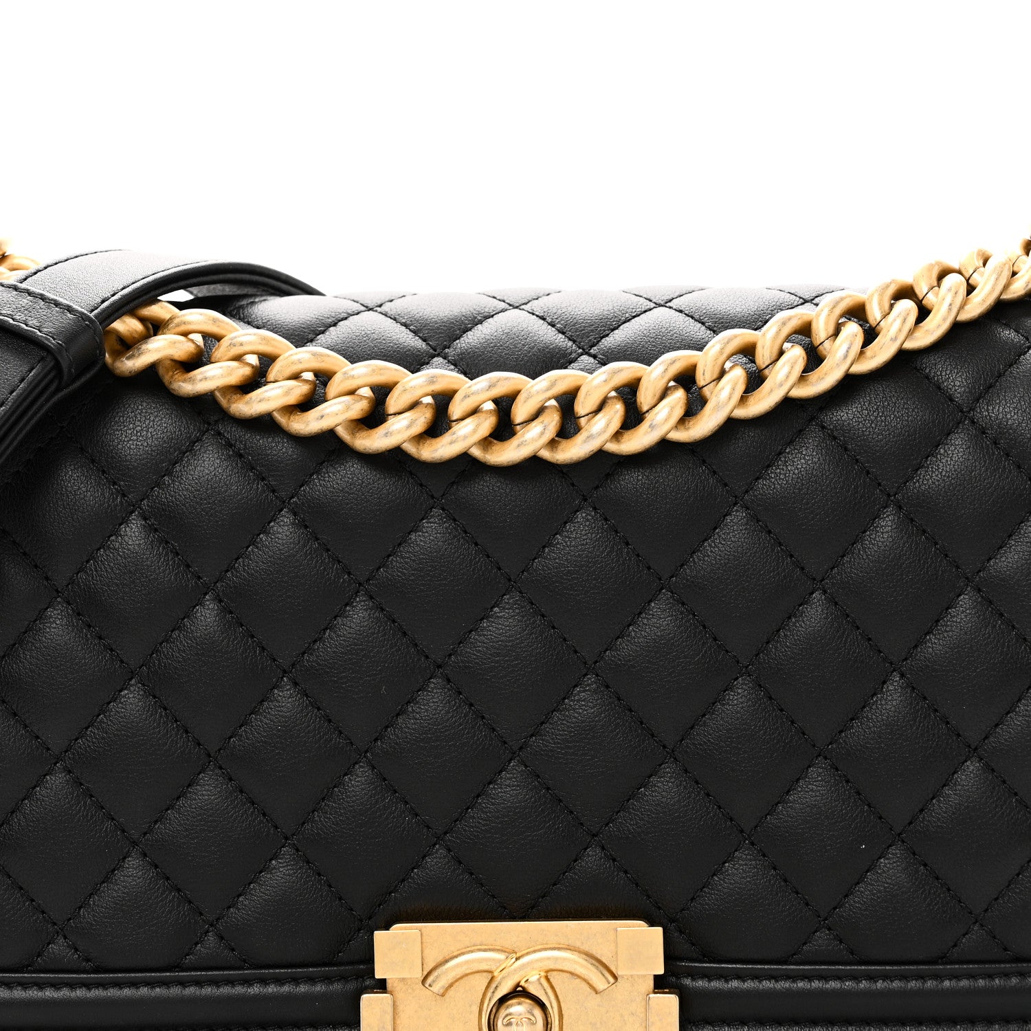 Chanel Calfskin Quilted Medium Boy Flap Black 7 of 10