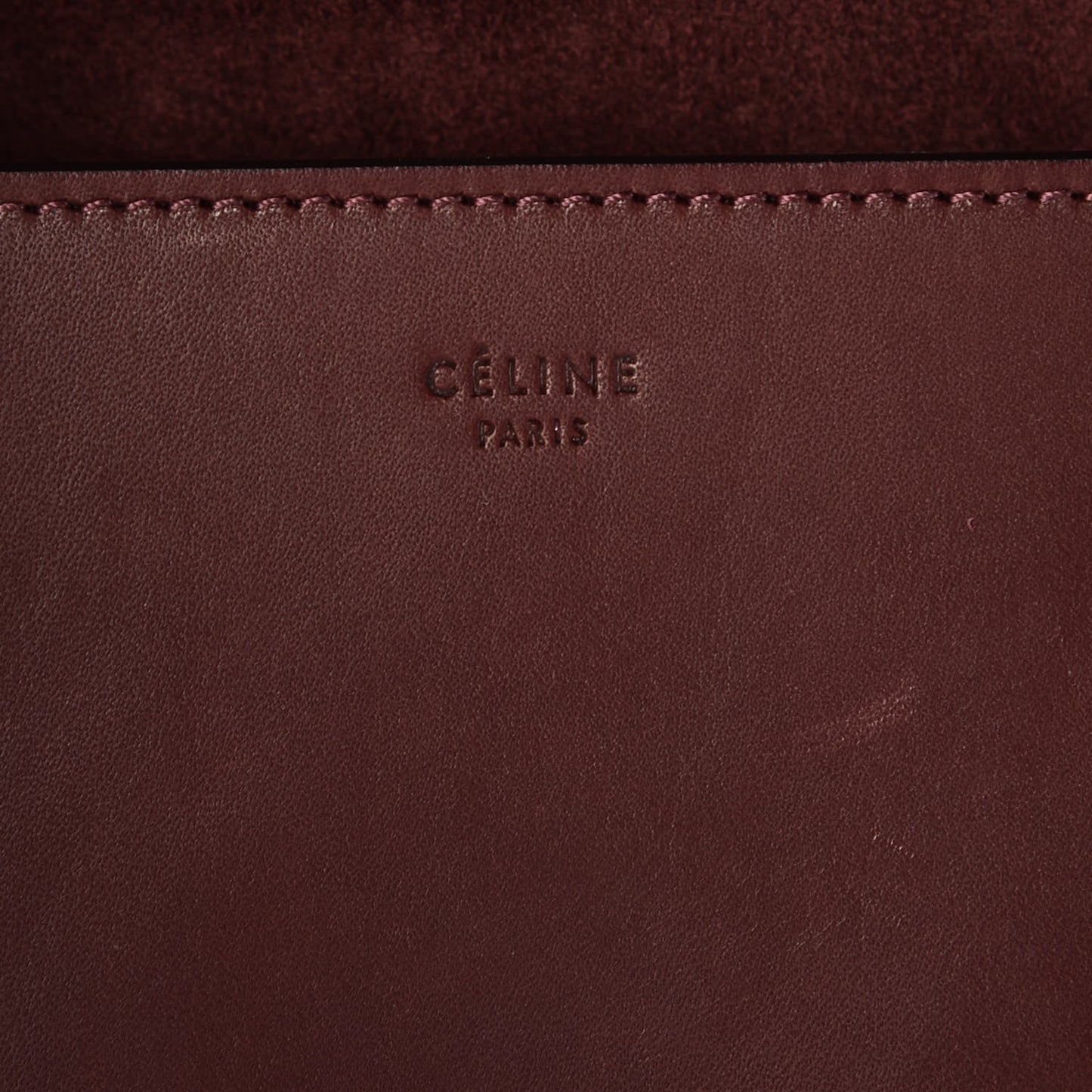 Natural Calfskin Medium Symmetrical Bag Burgundy