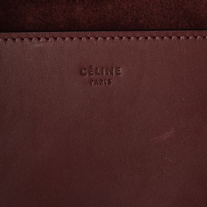 Celine Natural Calfskin Medium Symmetrical Bag Burgundy 7 of 10