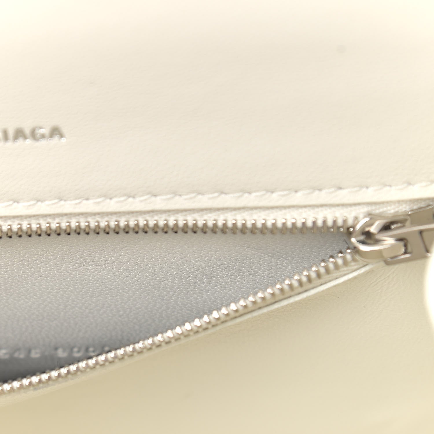 Balenciaga Grained Calfskin Small Hourglass Top Handle Bag White 9 of 10