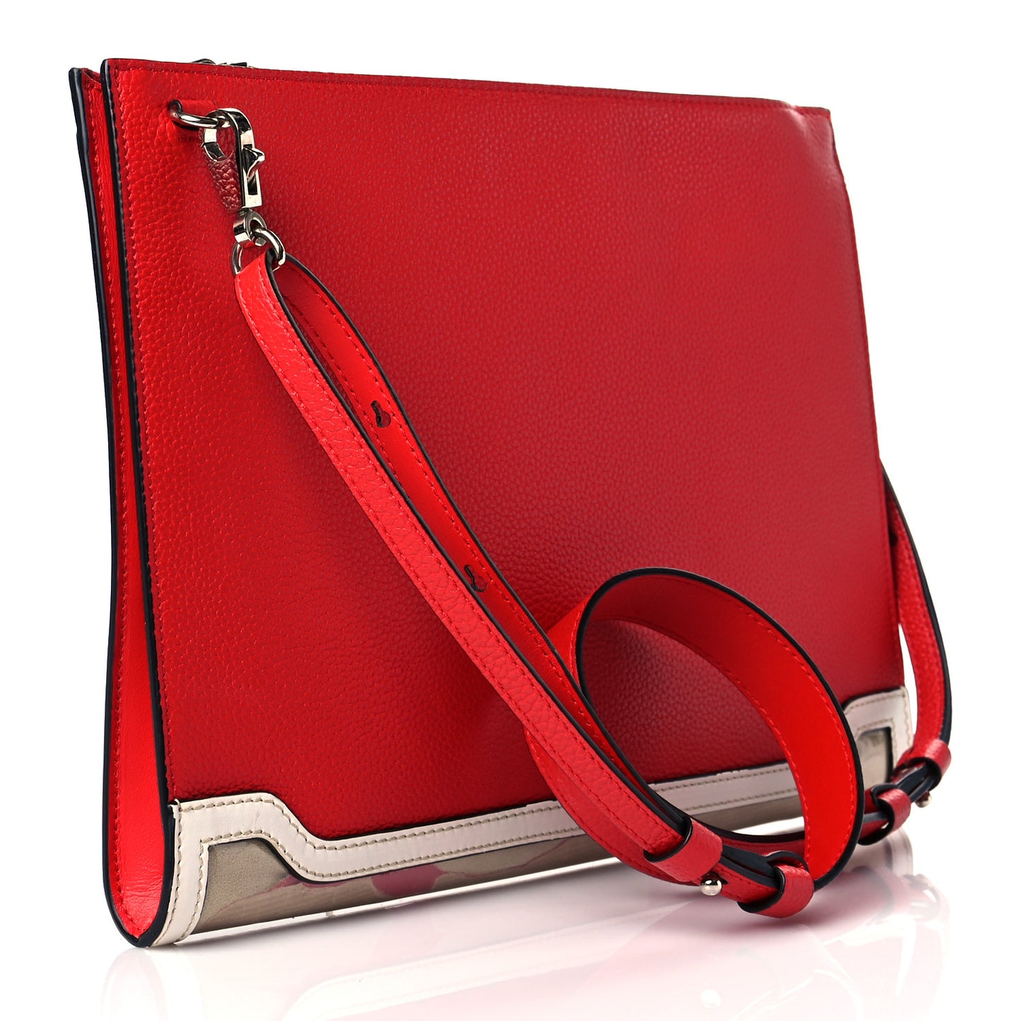 PVC Skypouch Crossbody Clutch Kraft Latte