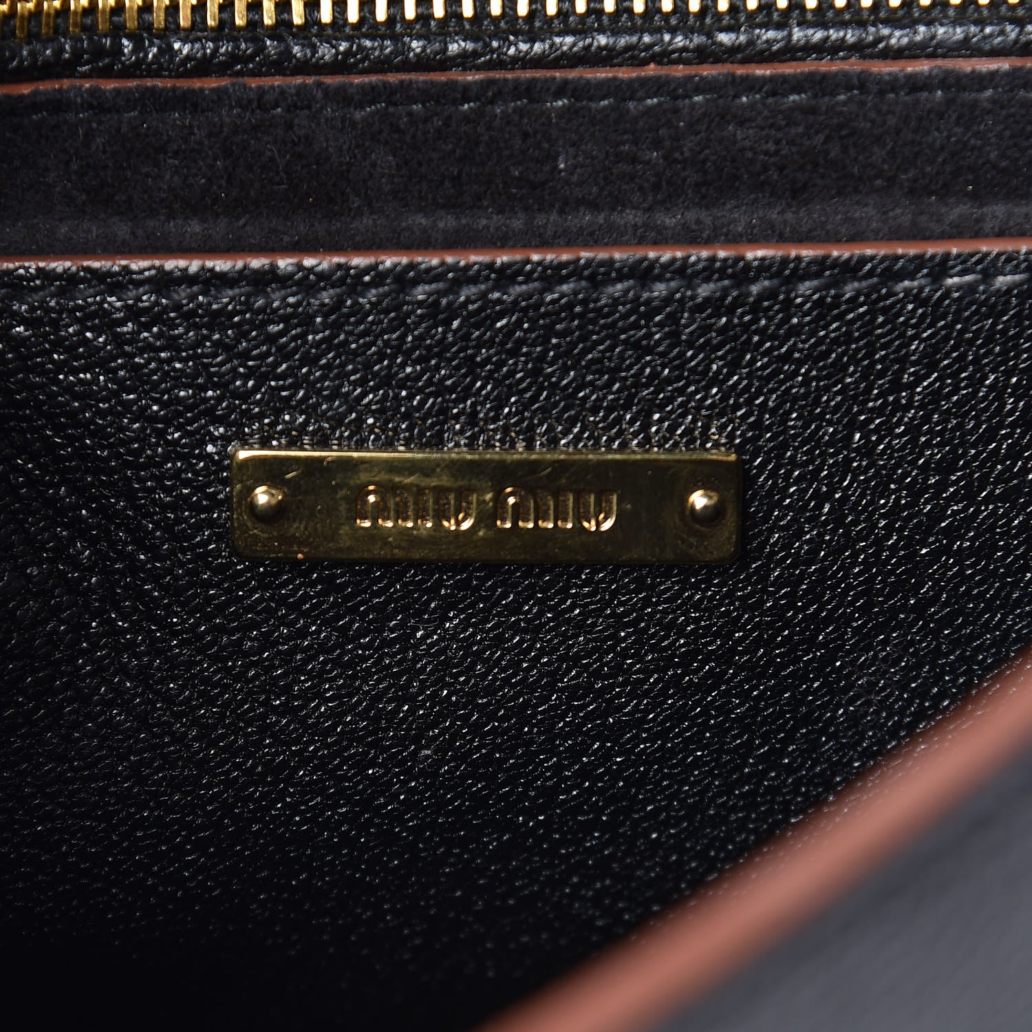 Miu Miu Goatskin Madras Soft Calf Crystal Embellished Shoulder Bag Black 5 of 16