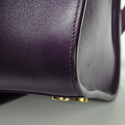 Saint Laurent Calfskin Small Monogram Cabas Purple 5 of 10