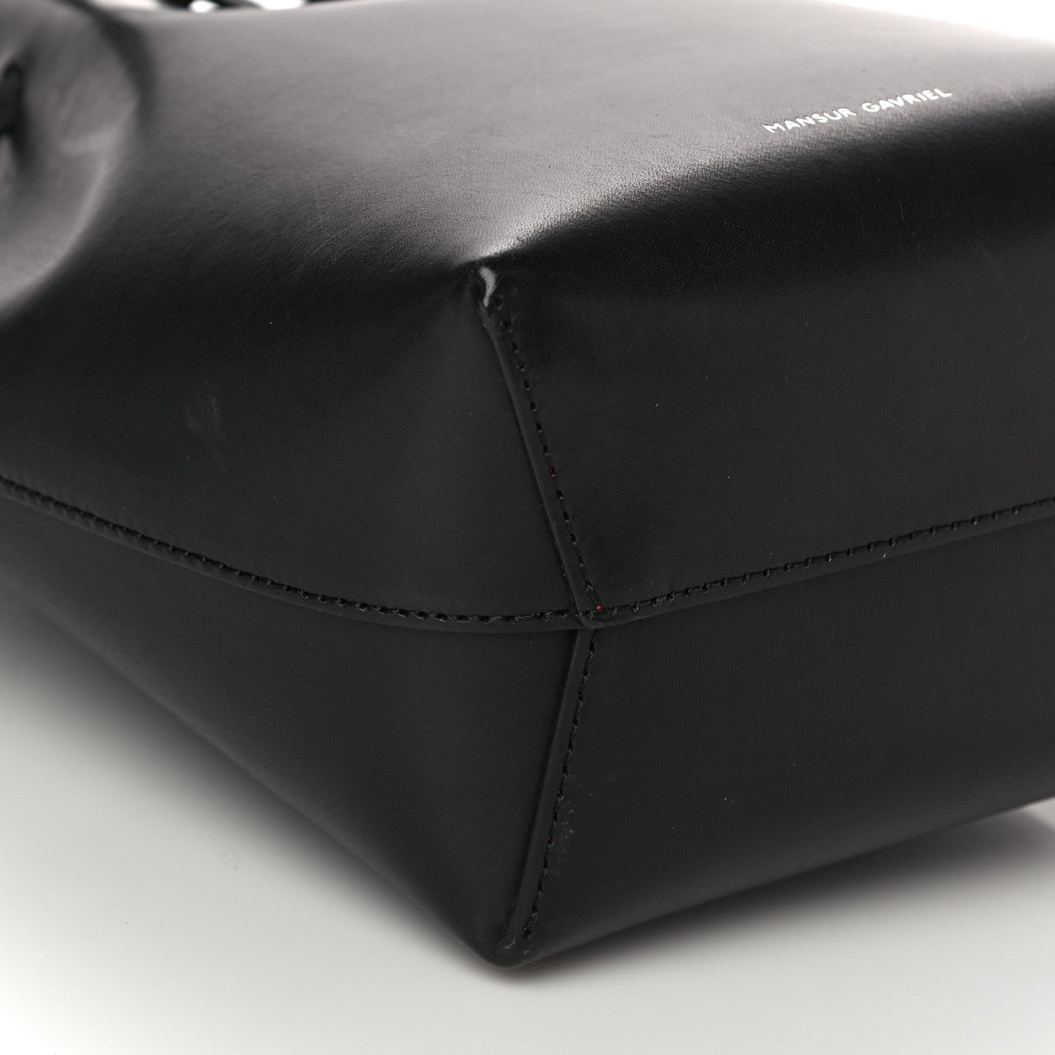 Mansur Gavriel Calfskin Mini Mini Bucket Bag Black Flamma 7 of 10