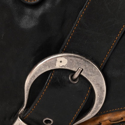 Christian Dior Calfskin Medium Gaucho Double Saddle Bag Black 13 of 15