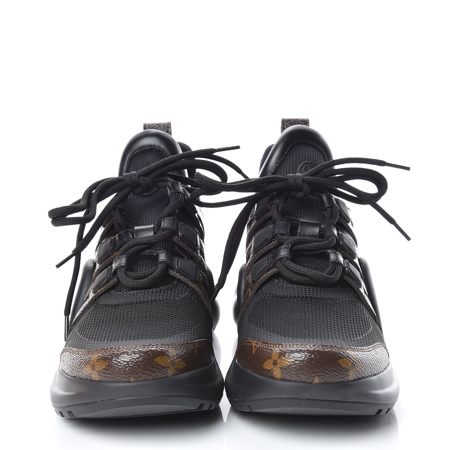 Louis Vuitton Calfskin Patent Monogram LV Archlight Sneakers 37 Black 2 of 9