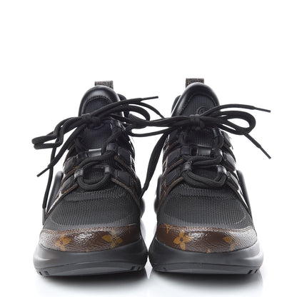 Louis Vuitton Calfskin Patent Monogram LV Archlight Sneakers 37 Black 2 of 9