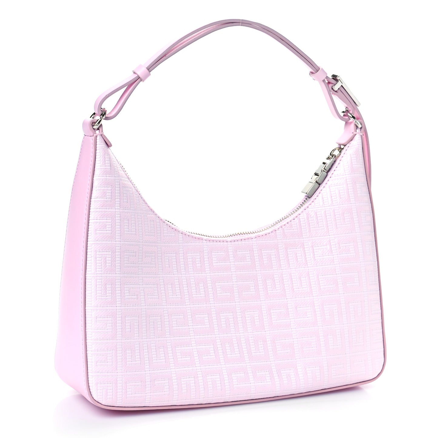 Coated Canvas Logo 4G Embossed Small Moon Cut Out Shoulder Bag Blossom Pink