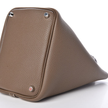 Hermes Taurillon Clemence Picotin Lock 18 PM Etoupe 8 of 9