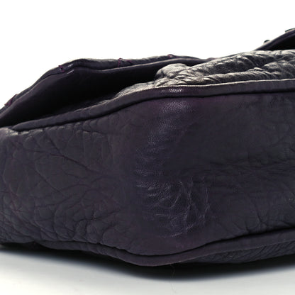 Chanel Distressed Lambskin Lady Braid Flap Dark Purple 9 of 10