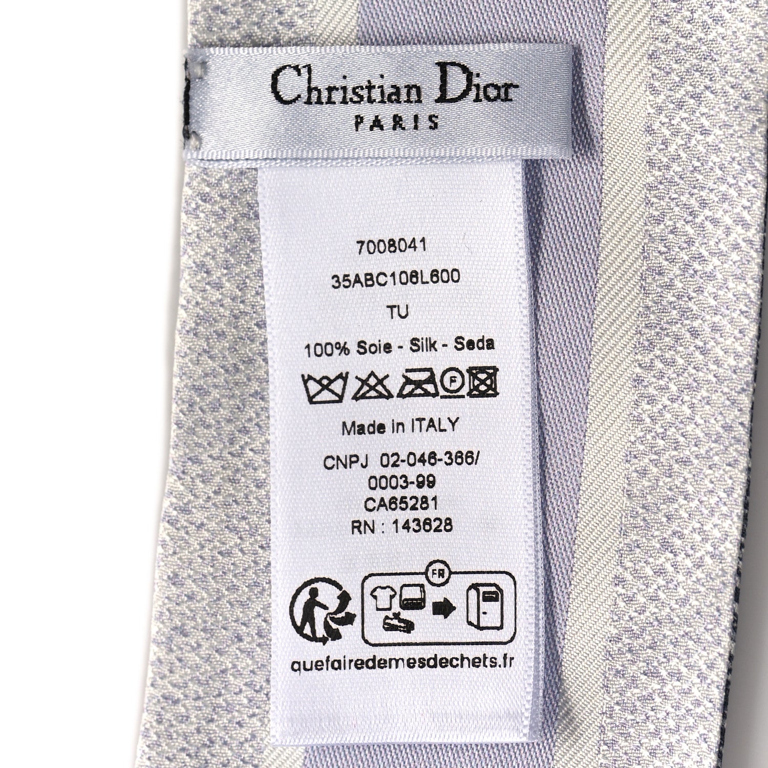 Christian Dior Silk ABCDior L Lavande Lumiere Mitzah Scarf Ivory Multicolor 3 of 3