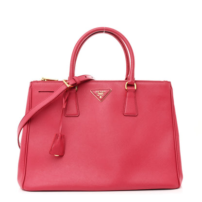 Prada Saffiano Medium Galleria Double Zip Tote Peonia 1 of 14