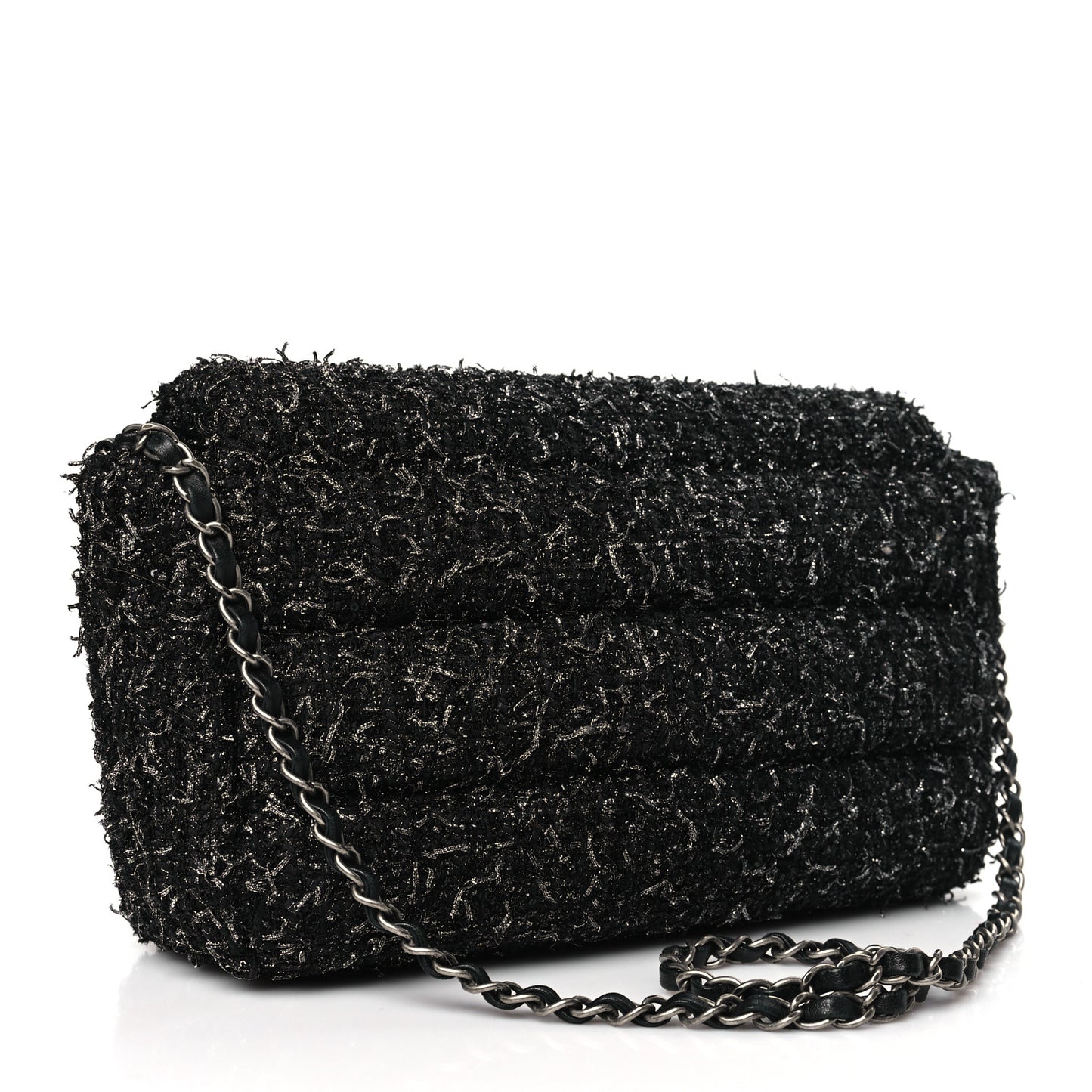 Glittered Tweed Quilted Jumbo Flap Multicolor