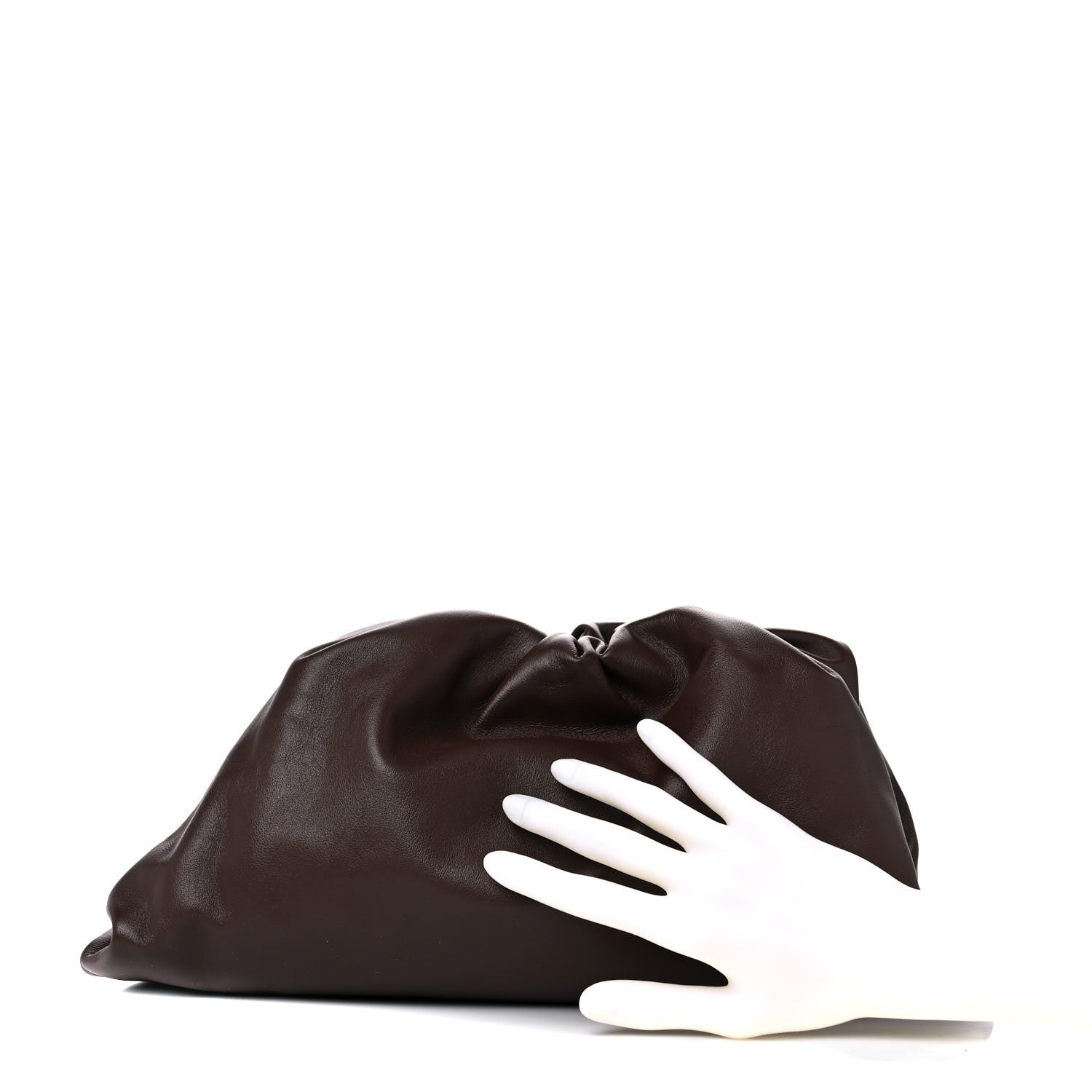 Bottega Veneta Smooth Butter Calf The Pouch Oversized Clutch Brownie 2 of 9