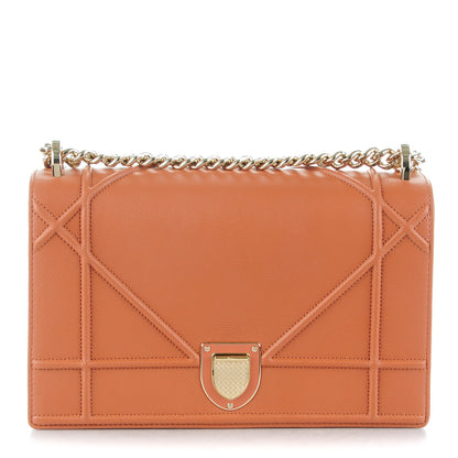 Christian Dior Grained Calfskin Medium Diorama Flap Bag Brown 1 of 7