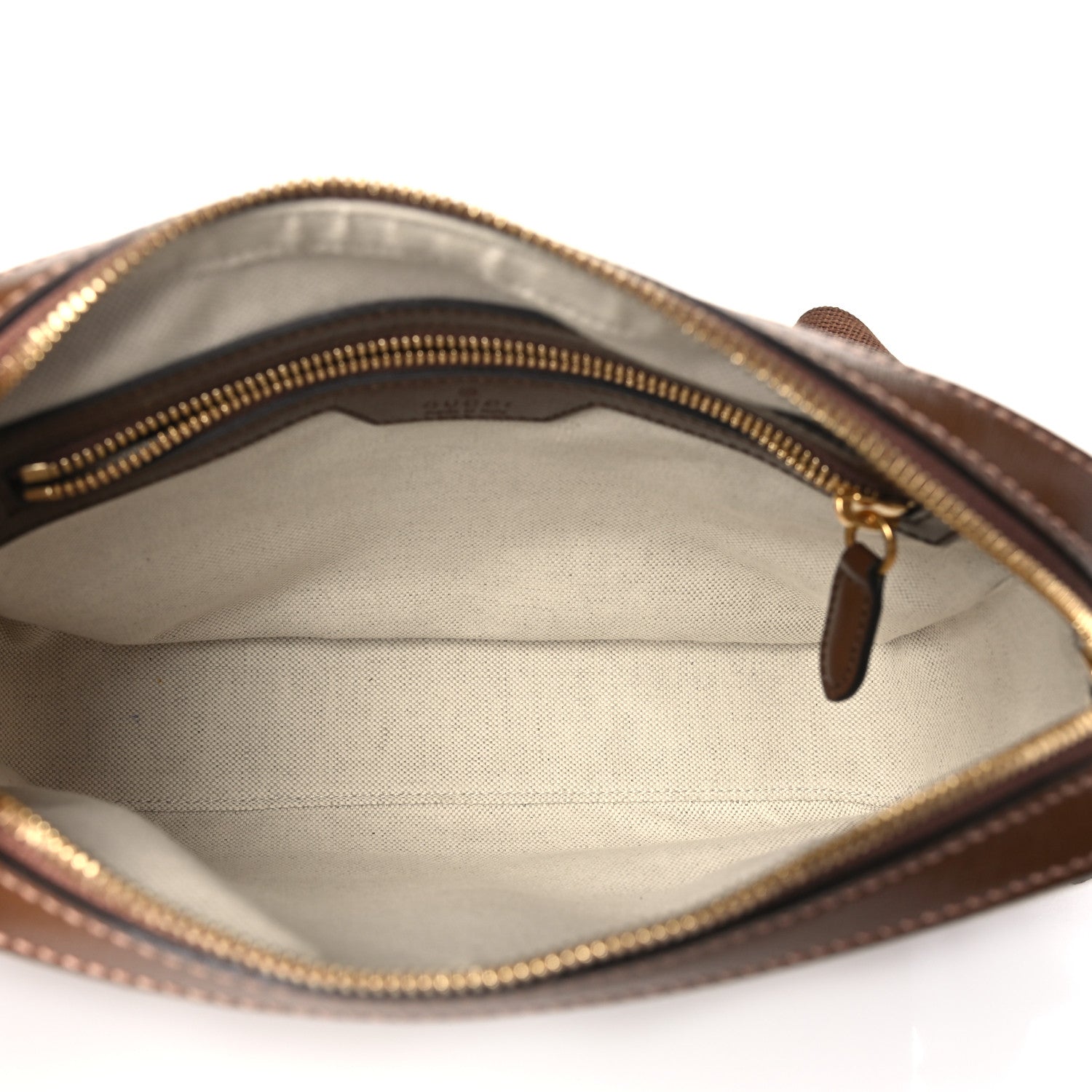 Gucci GG Supreme Monogram Azalea Calfskin Retro Interlocking G Messenger Shoulder Bag Beige Ebony Brown Sugar 5 of 10