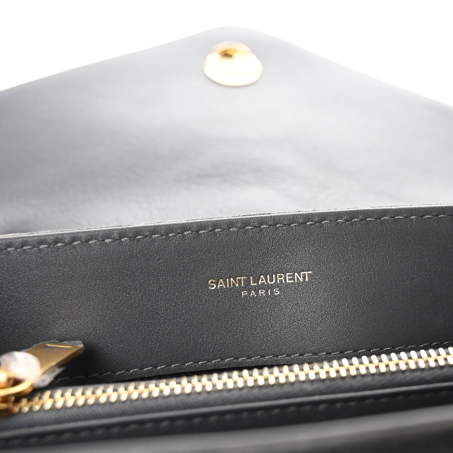 Suede Calfskin Y Quilted Monogram Small Loulou Chain Satchel Storm