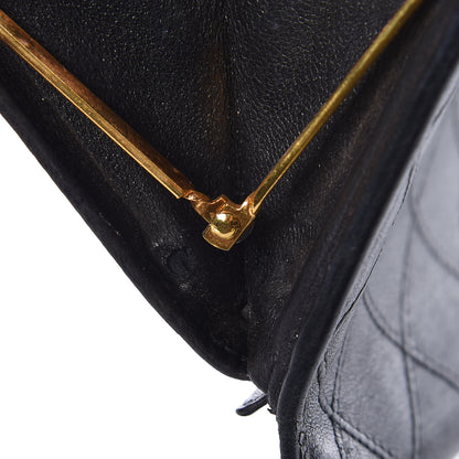 Chanel Lambskin Diamond Stitched French Wallet Black 8 of 9